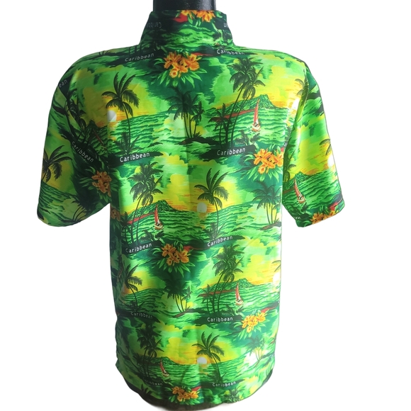 Tropical Green Men's Short Sleeve Shirt M - Picture 4 of 5